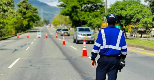 Persona en labores de campo relacionadas con el tránsito vehicular